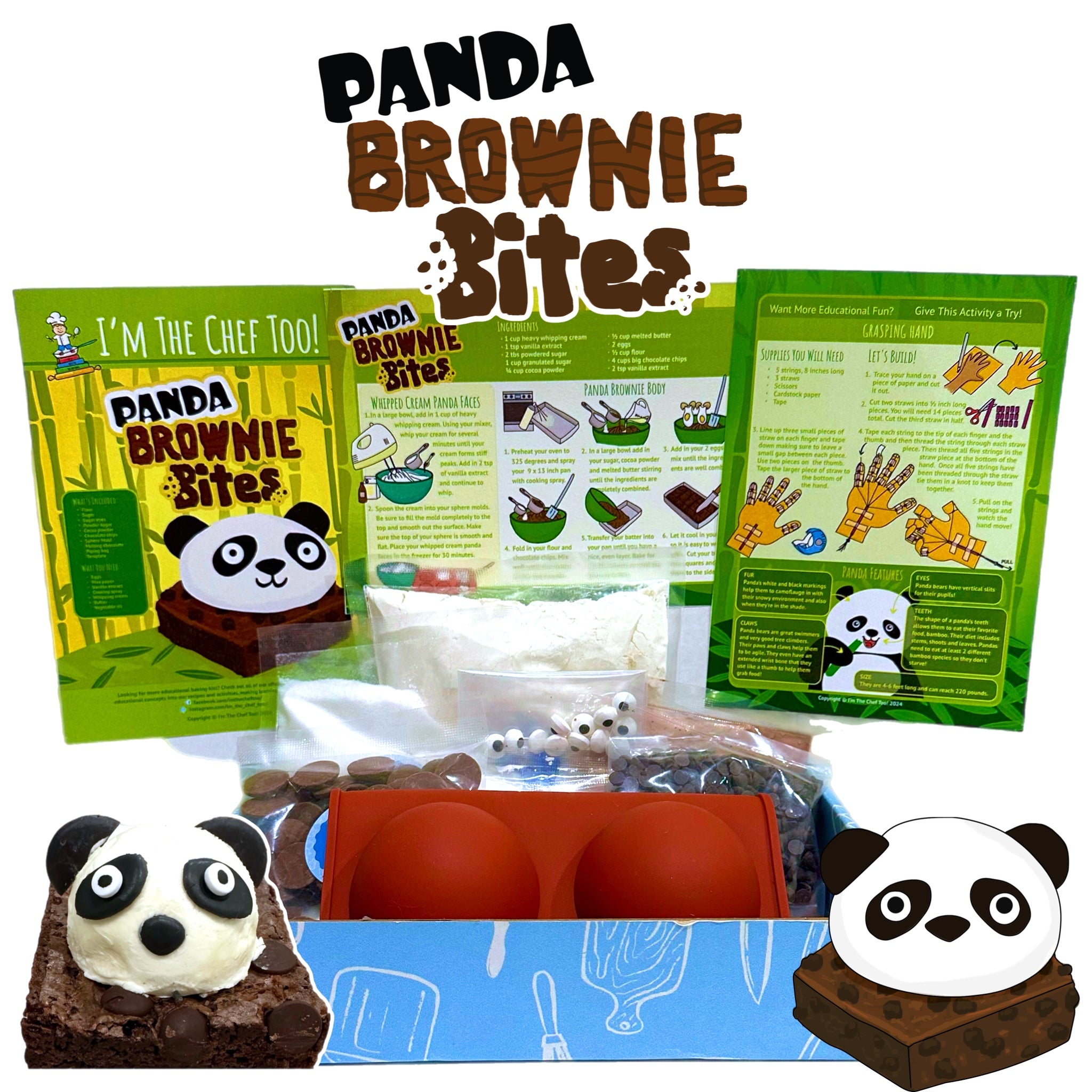 Panda Brownie Bites